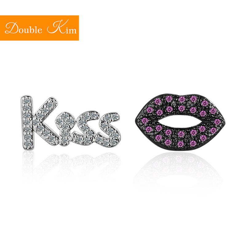 Kiss Lips Asymmetric Stud Earrings Titanium Stainless Steel Inlaid Zircon Earrings Gold Color Fashion Trendy Women Jewelry Gift
Kiss Lips Asymmetric Stud Earrings Titanium Stainless Steel Inlaid Zircon Earrings Gold Color Fashion Trendy Women Jewelry Gift