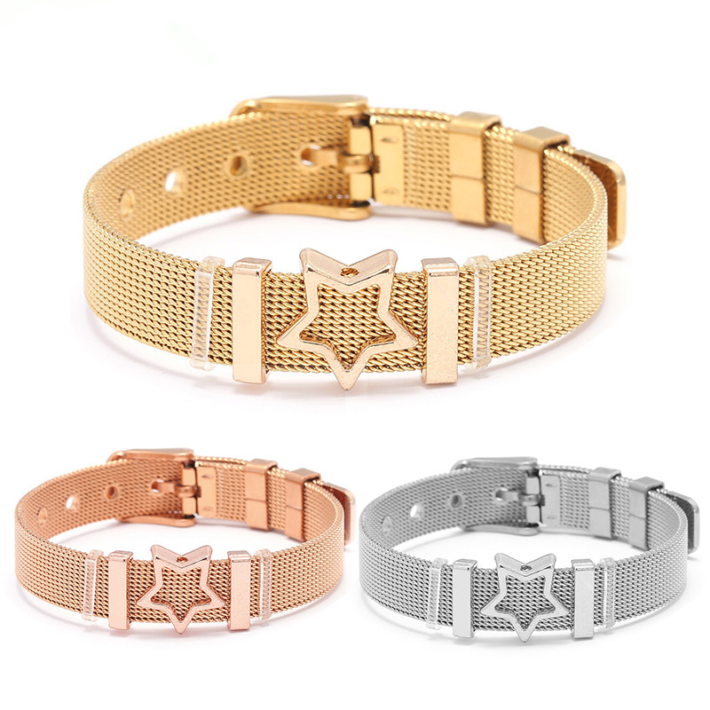 Mesh Keeper Bracelet With Crystal Star Slide Charms Brand Bracelets for Women Gift
Mesh Keeper Bracelet With Crystal Star Slide Charms Brand Bracelets for Women Gift
