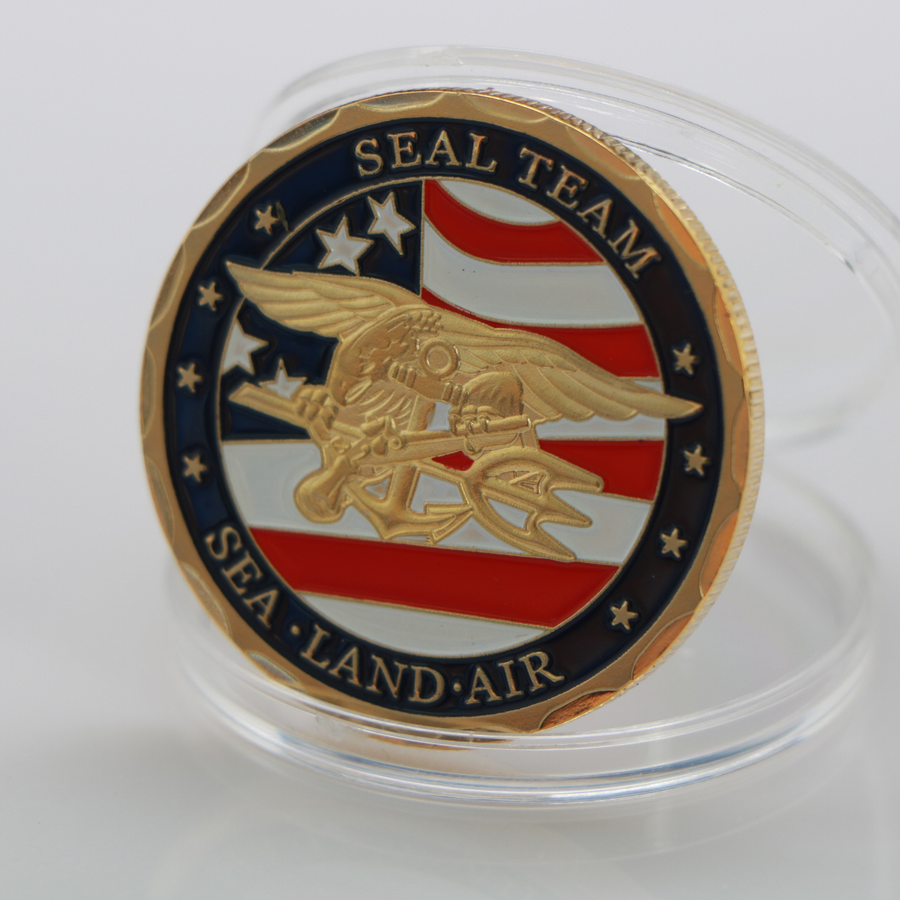 Gold Plated Souvenir Coin USA Sea Land Air Of Seal Team Challenge Coins Department Of The Navy Military Coin
Gold Plated Souvenir Coin USA Sea Land Air Of Seal Team Challenge Coins Department Of The Navy Military Coin