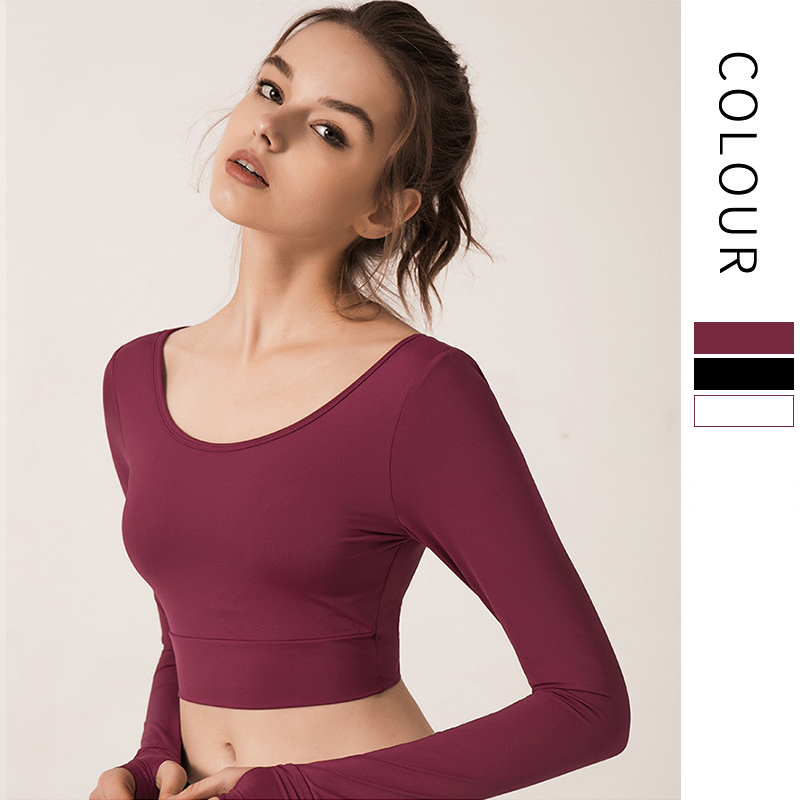 Autumn Women Yoga Long Sleeve Navel exposed T-shirts Back Cross with Brassiere Pad Workout Tops Sports Wear for Women Gym, Black
Autumn Women Yoga Long Sleeve Navel exposed T-shirts Back Cross with Brassiere Pad Workout Tops Sports Wear for Women Gym, Black
