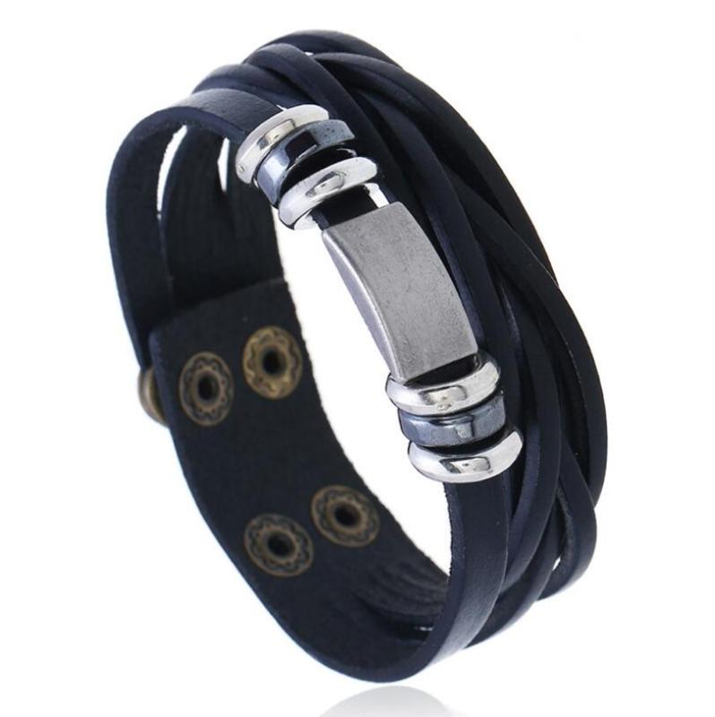 Vintage Leather Wristband Bracelets For Women Fashion Double-layered Adjustable Bracelets & Bangles Men Jewelry Trendy Gift
Vintage Leather Wristband Bracelets For Women Fashion Double-layered Adjustable Bracelets & Bangles Men Jewelry Trendy Gift