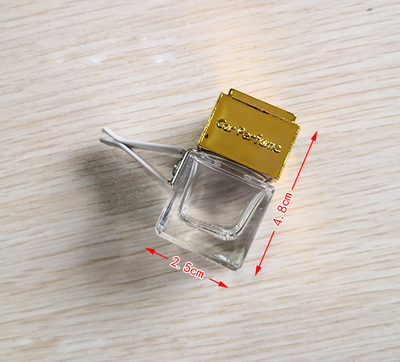 Glass Car Perfume Air Freshener Vent Clip - Empty Bottle Essential Oils Diffuser