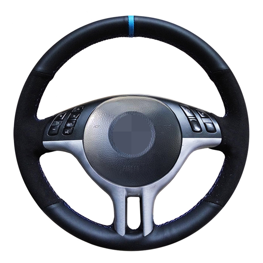 Car Steering Wheel Cover Hand-stitched Black Genuine Leather Suede For BMW E46 325i E39 E53 X5
Car Steering Wheel Cover Hand-stitched Black Genuine Leather Suede For BMW E46 325i E39 E53 X5