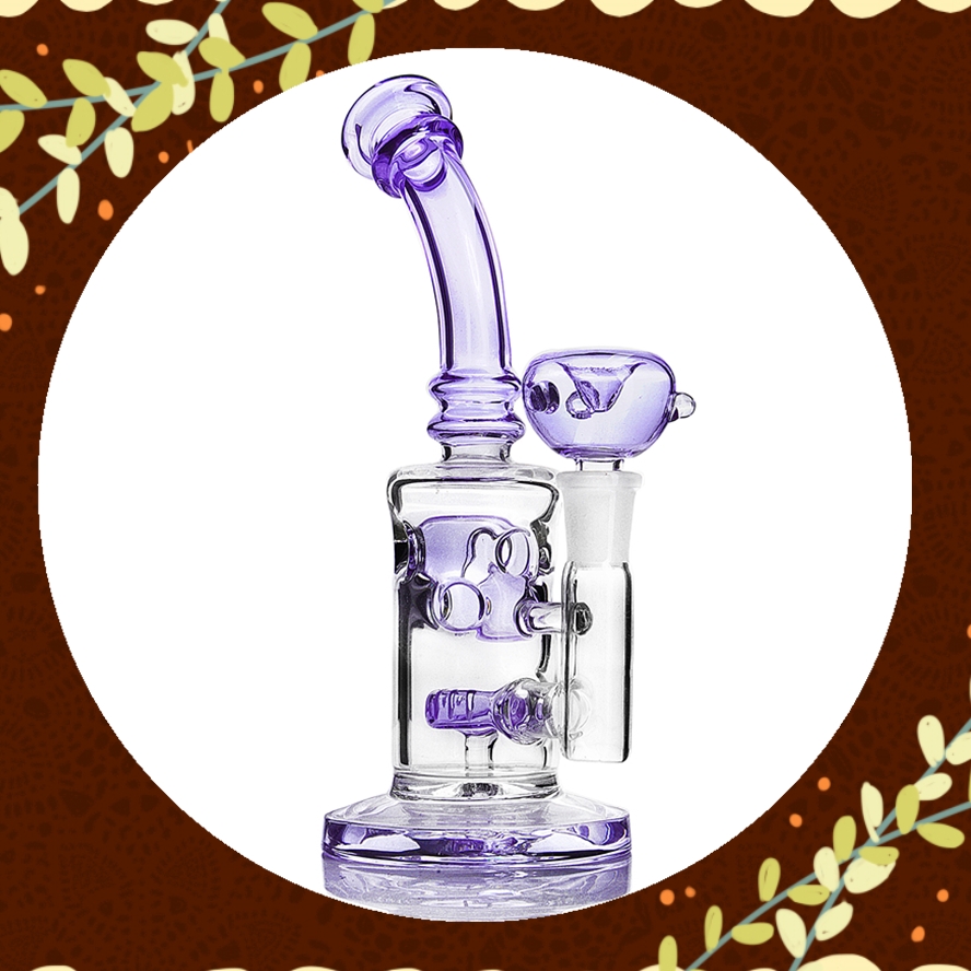 8.4" purple Glass Bongs Klein Recycler Oil Rigs Water Pipe Shower Head Perc Bong Water Pipes Hookahs Shisha With 14mm Joint
8.4" purple Glass Bongs Klein Recycler Oil Rigs Water Pipe Shower Head Perc Bong Water Pipes Hookahs Shisha With 14mm Joint