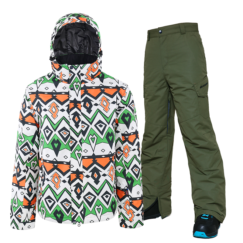 Ski Suit Men Windproof Waterproof Clothes Ski Jacket and Pants Snow Sets Winter Brands Skiing and Snowboarding Suits for Men