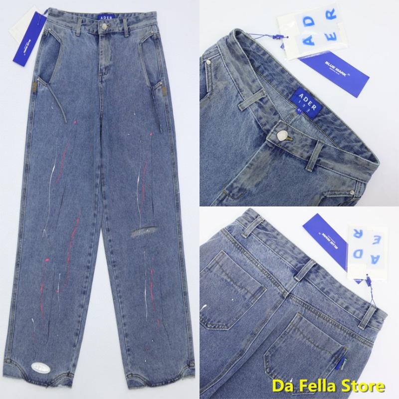 20AW Adererror Vader Jeans Men Women Shooting star Frayed style Ader error Denim Jeans Blue Mark Tag Label Adererror Pants
20AW Adererror Vader Jeans Men Women Shooting star Frayed style Ader error Denim Jeans Blue Mark Tag Label Adererror Pants