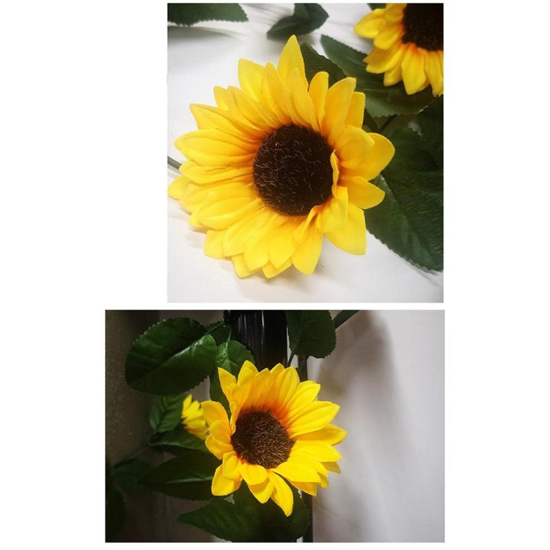 Artificial Sunflowers Vine 10 Big Sun Flowers Home Pipe Winding Strips Decoration Rattan Flowers Home Decoration Accessories