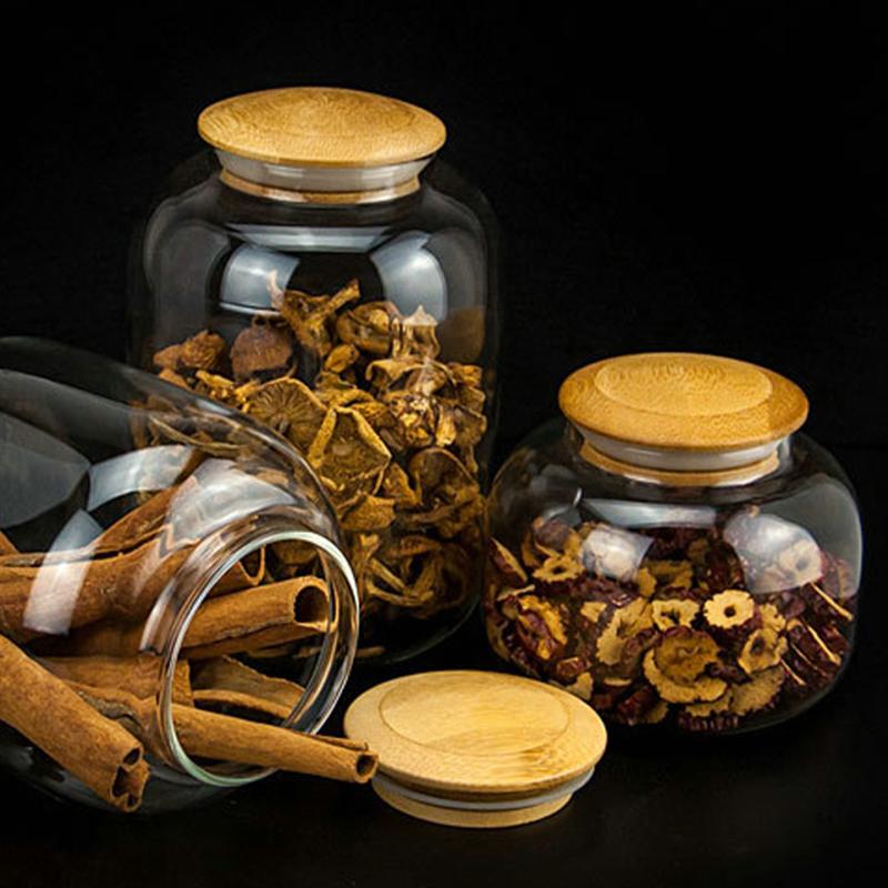 550ml Bean Grain Storage Box Candy Jar With Bamboo Lid Grain Container Transparent Glass Kitchen Storage Tank
550ml Bean Grain Storage Box Candy Jar With Bamboo Lid Grain Container Transparent Glass Kitchen Storage Tank