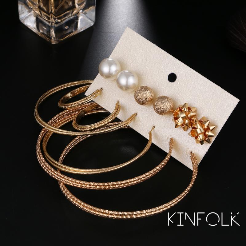 KINFOLK Big Gold Hopp Earrings For Women Bohemian Earring Hoops Fashion Korean Women Trendy Earings Set Jewelry 2020
KINFOLK Big Gold Hopp Earrings For Women Bohemian Earring Hoops Fashion Korean Women Trendy Earings Set Jewelry 2020