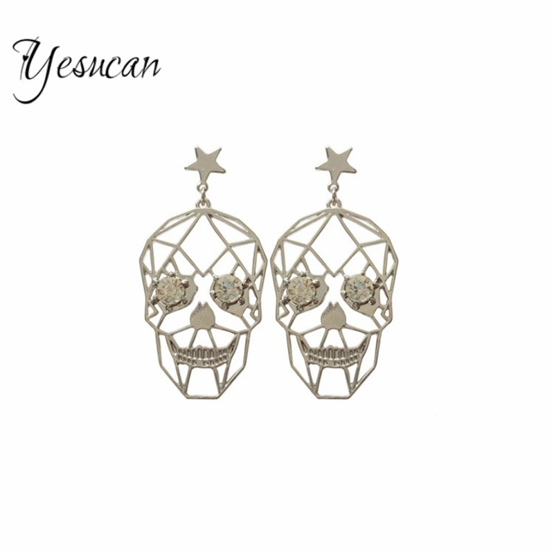 Yesucan Female Earring Jewelry Brincos Skull Face Stud Earrings Vintage Retro Hollow Skeleton Piercing Ear Gothic Punk Jewelry
Yesucan Female Earring Jewelry Brincos Skull Face Stud Earrings Vintage Retro Hollow Skeleton Piercing Ear Gothic Punk Jewelry