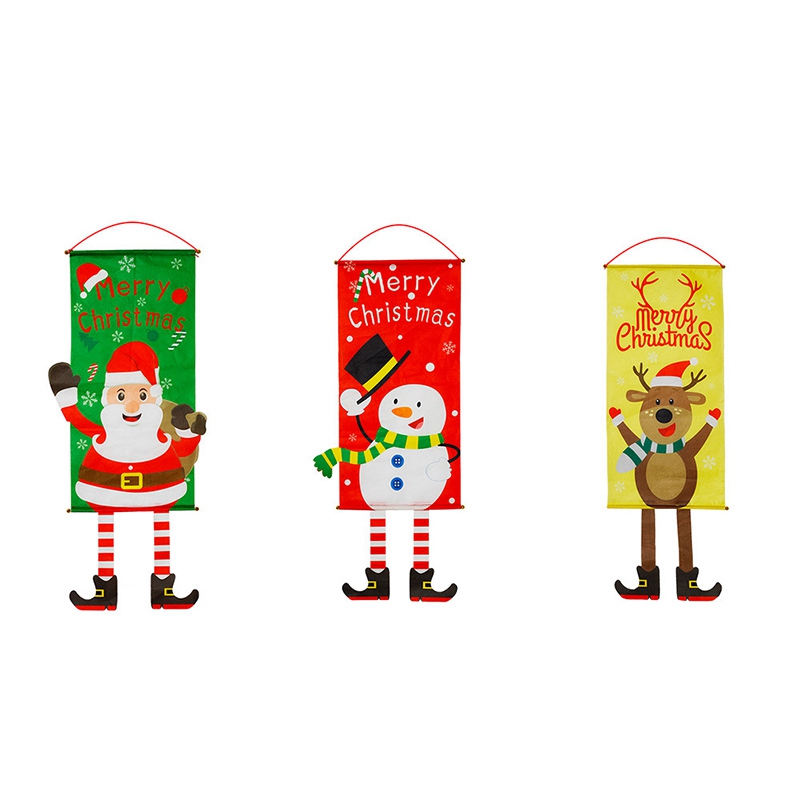 3Pcs Christmas Snowman Elk Santa Claus Cloth Hanging Flag Merry Christmas Decorations for Home Xmas Ornaments Banners Green
3Pcs Christmas Snowman Elk Santa Claus Cloth Hanging Flag Merry Christmas Decorations for Home Xmas Ornaments Banners Green