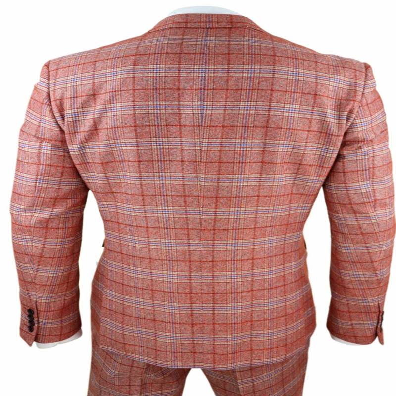 Burgundy Mens Suits 3 Piece Tweed Check Suit Herringbone Vintage Smart Wine Red Peaky Blinders Terno Masculino Bridegroom Suits
