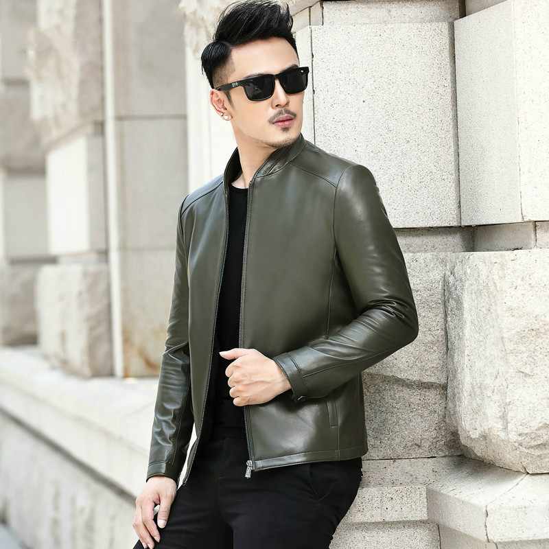 Genuine Leather Jacket Men Korean Sheepskin Coat for Men Slim Leather Jackets and Coats Chaqueta Cuero Hombre L18-5002, Black
Genuine Leather Jacket Men Korean Sheepskin Coat for Men Slim Leather Jackets and Coats Chaqueta Cuero Hombre L18-5002, Black