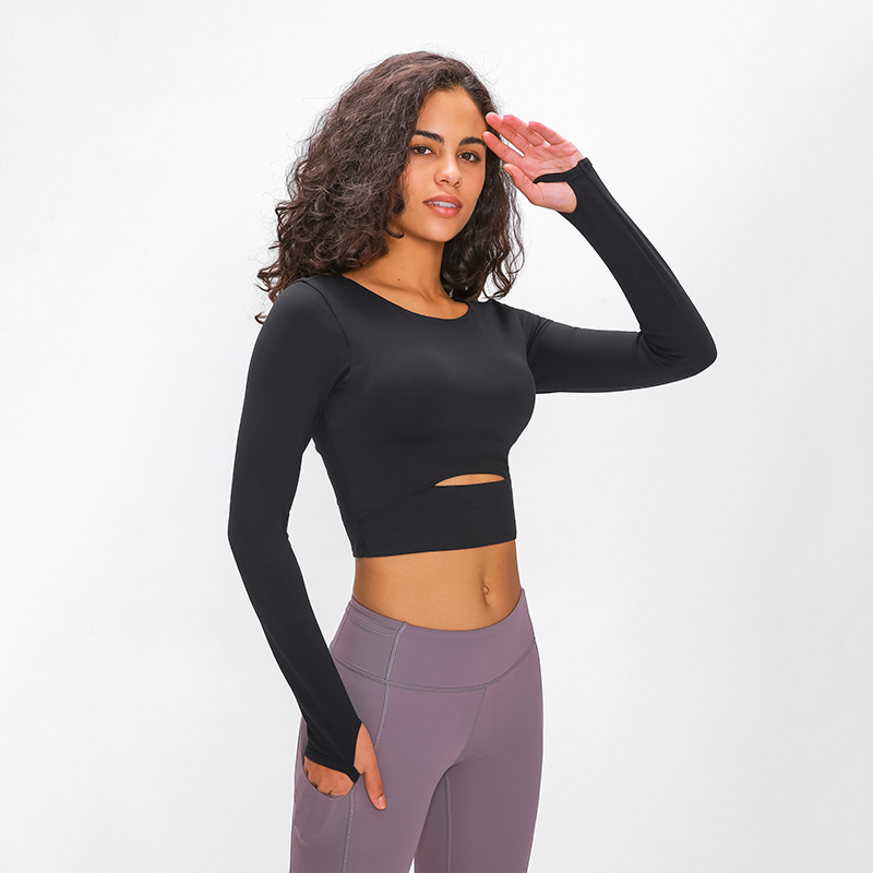 Women Slim Fit Athletic Long Sleeves Sports Running Yoga Shirt Built In Bra Gym Workout Crop Top With Thumb Holes, Black
Women Slim Fit Athletic Long Sleeves Sports Running Yoga Shirt Built In Bra Gym Workout Crop Top With Thumb Holes, Black