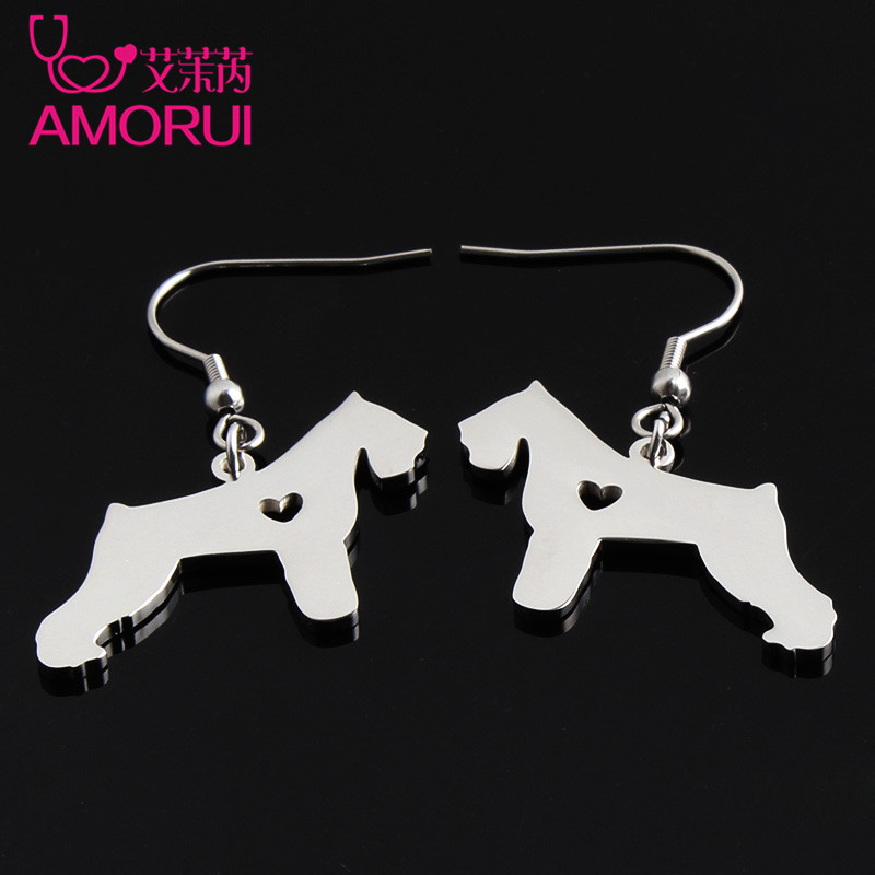 AMORUI Dog Dangle Earrings for Women Stainless Steel No Fade Gold/Silver Color Schnauzer Pet Drop Earings Fashion Jewelry Gift
AMORUI Dog Dangle Earrings for Women Stainless Steel No Fade Gold/Silver Color Schnauzer Pet Drop Earings Fashion Jewelry Gift