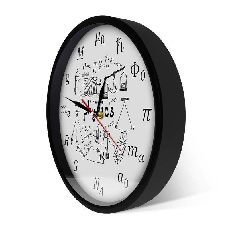 Science Art Physics Elements and Symbols Wall Clock Math Equations Wall Decor Silent Clock Laboratory Sign Physicist Gift