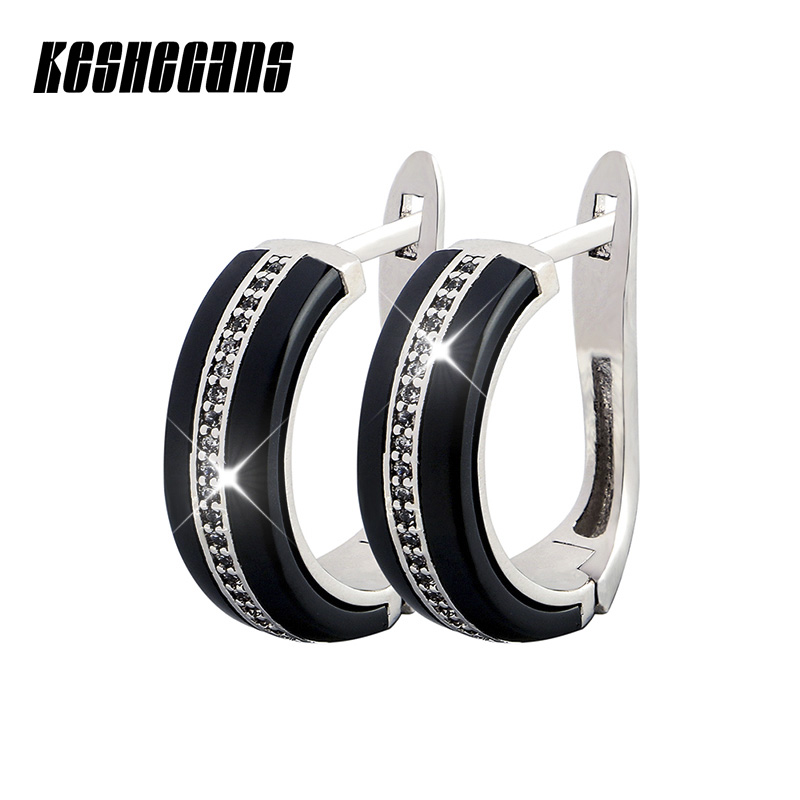 New Ceramic Round Stud Earring With Top CZ Fashion Black White Crystal Earrings For Women Gift Nickel Free Wholesale
New Ceramic Round Stud Earring With Top CZ Fashion Black White Crystal Earrings For Women Gift Nickel Free Wholesale