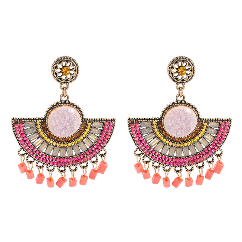 Trendy Bohemian Earrings Women Tassel Earrings Fan-Shaped Tassel Earrings Personality Ethnic Girl Charm Studs For Gift
Trendy Bohemian Earrings Women Tassel Earrings Fan-Shaped Tassel Earrings Personality Ethnic Girl Charm Studs For Gift
