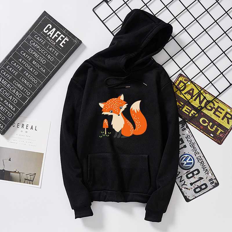 Japanese Women Harajuku Autumn Hooded Sweatshirts Womens Cute Print Plus Velvet Loose Long Hoodies Tops Streetwear Pullovers