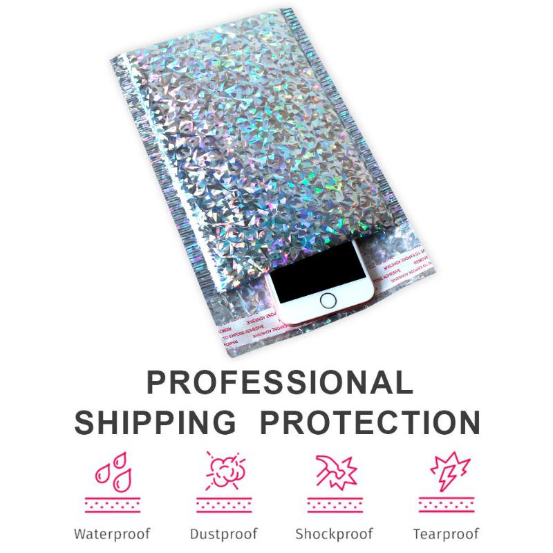 Speedy Mailers 10PCS Laser Silver Mailing Envelope Bags Waterproof Courier Bags Bubble Mailers Padded bubble Envelopes Bag
Speedy Mailers 10PCS Laser Silver Mailing Envelope Bags Waterproof Courier Bags Bubble Mailers Padded bubble Envelopes Bag