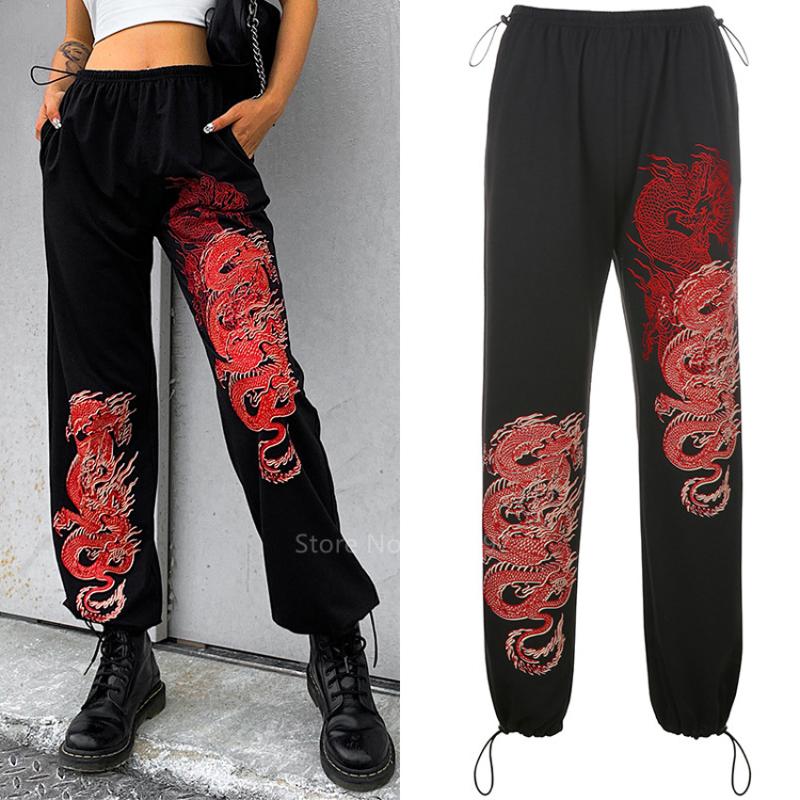 Japanese Harajuku for Women Joggers Harem Pants Dragon Print Elastic Waist Autumn Casual kimono Streetwear Trousers Gothic Pants
Japanese Harajuku for Women Joggers Harem Pants Dragon Print Elastic Waist Autumn Casual kimono Streetwear Trousers Gothic Pants