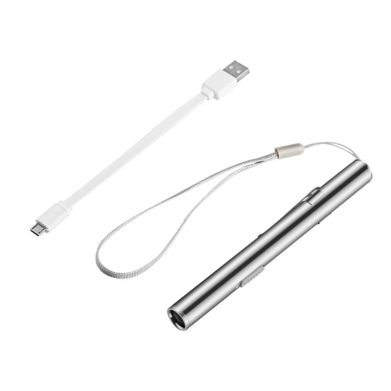 Handy Portable Pen Light USB Rechargeable Mini Energy-saving LED Torch with Stainless Steel Clip
Handy Portable Pen Light USB Rechargeable Mini Energy-saving LED Torch with Stainless Steel Clip