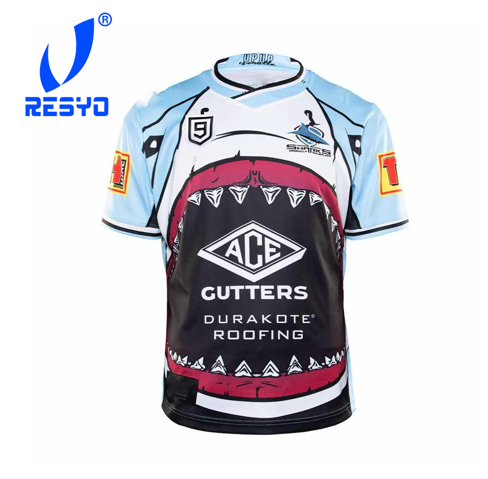 RESYO FOR 2020 Cronulla-Sutherland Sharks NINES Jersey Rugby Sport Shirt S-5XL, Black
RESYO FOR 2020 Cronulla-Sutherland Sharks NINES Jersey Rugby Sport Shirt S-5XL, Black