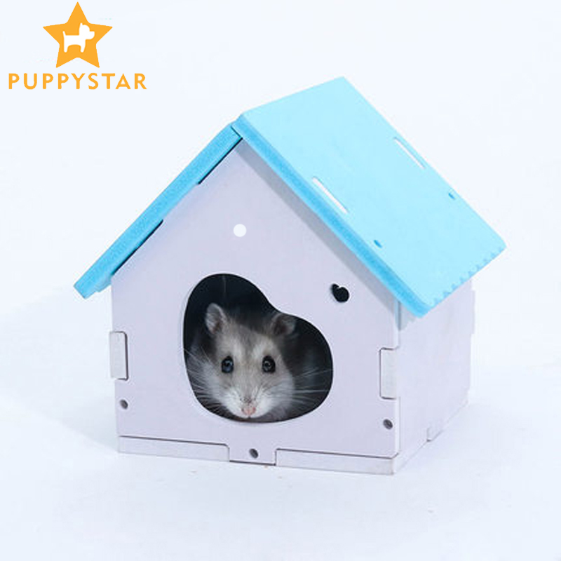 

Solid Wood Washable Hamster House Guinea Pig Rat Cage Hamster Houses Mouse Squirrel House Small Animals Supplies ZG0013, Green-zg0008