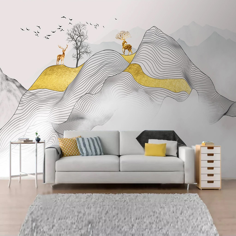 Custom 3D Photo Wallpaper Mural New Chinese Style Abstract Ink Lines Smoke Landscape Elk Wall Art Painting Wallpaper Living Room, As pic
Custom 3D Photo Wallpaper Mural New Chinese Style Abstract Ink Lines Smoke Landscape Elk Wall Art Painting Wallpaper Living Room, As pic