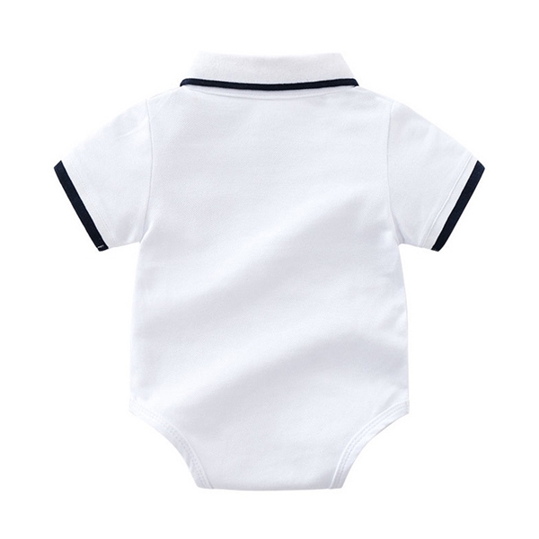Newborn Baby Boy Cotton Summer White Romper Clothes Set 0 1 2 3 Years Jumpsuit Solid T-shirt Overalls + Shorts Outfits Clothing