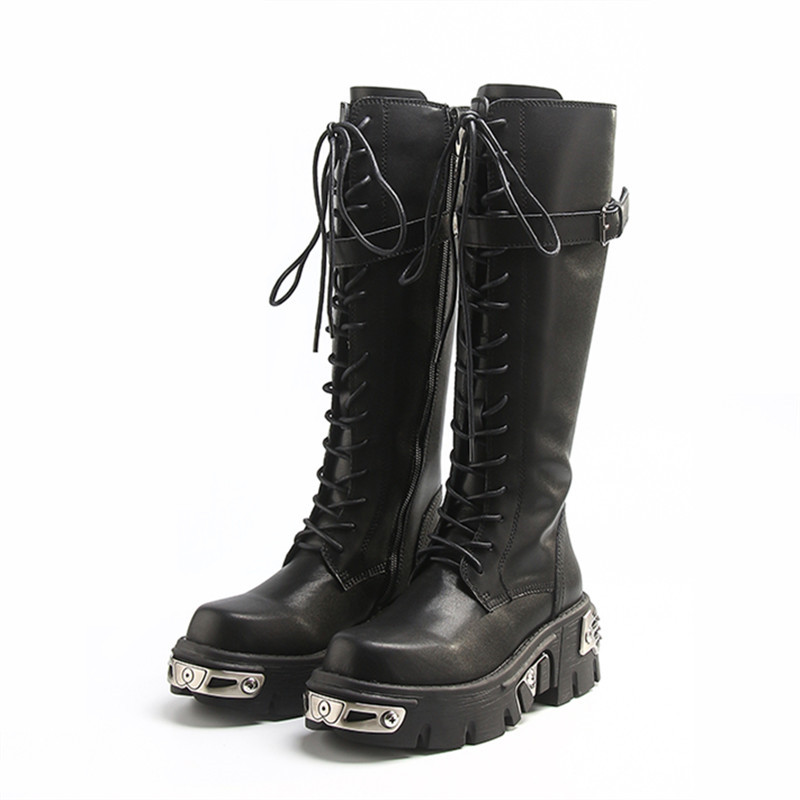 2020 New Soft Leather Women Knee High Boots Thick Heel Platform Boots Ladies Knight Boot Lace Up Long Botas Mujer, Black
2020 New Soft Leather Women Knee High Boots Thick Heel Platform Boots Ladies Knight Boot Lace Up Long Botas Mujer, Black