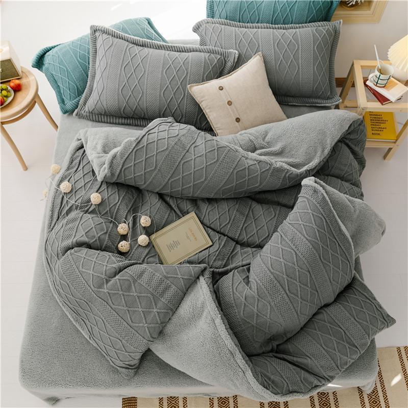 Heavyweight Plush Warm Knitted Bedding Set King Queen Size Girls Duvet Cover Bed Sheet Set JPcs Luxury Soft Solid Color, Color 6
Heavyweight Plush Warm Knitted Bedding Set King Queen Size Girls Duvet Cover Bed Sheet Set JPcs Luxury Soft Solid Color, Color 6