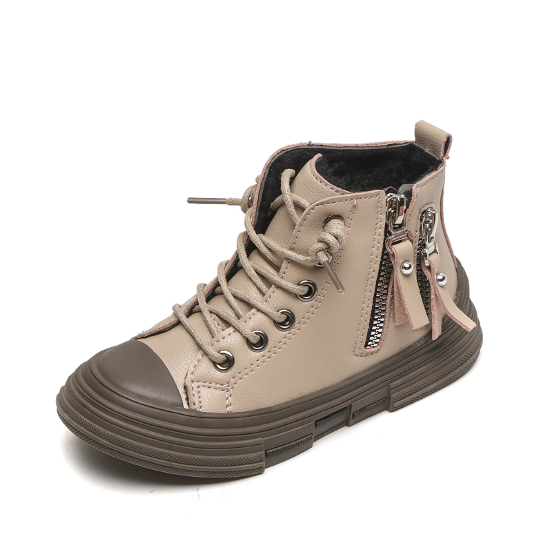 Boots 2021 Fashion Kid Leather Cotton Warm Winter Boy Girl Sneakers Children Shoes Snow For Zapatillas Baby Footwear