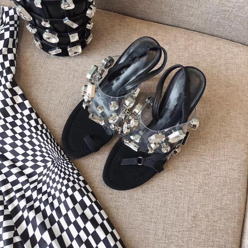 Roman transparent sandals women summer 2020 new rhinestone stilettos women, Black
Roman transparent sandals women summer 2020 new rhinestone stilettos women, Black