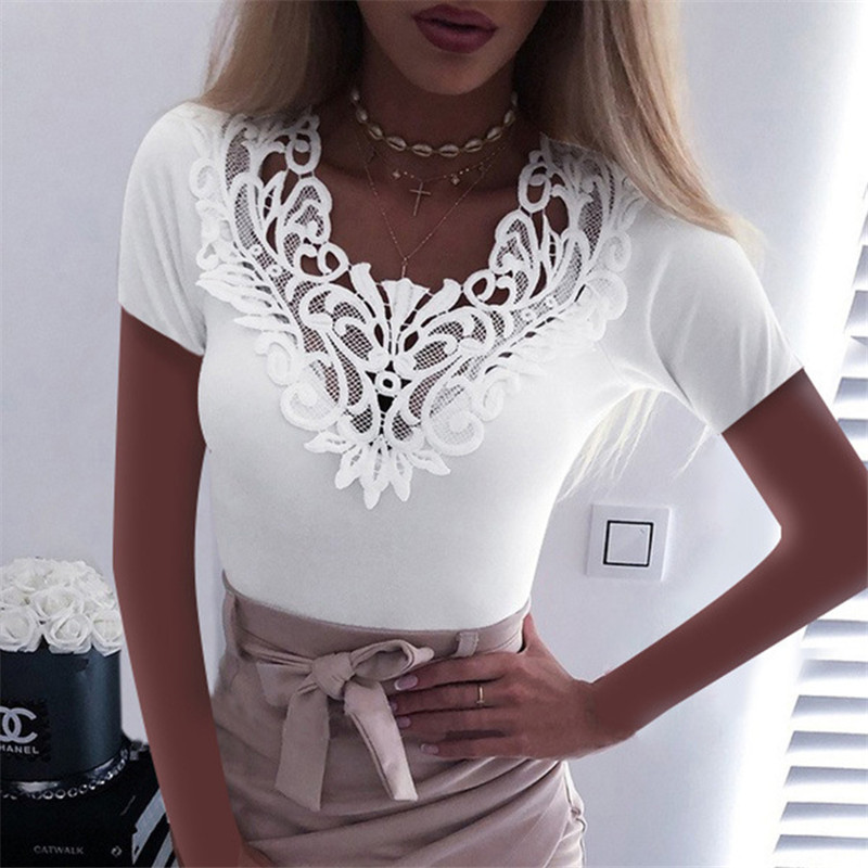 Sexy Patchwork Hollow Out Lace Tops Women Summer Slim Bodycon Black T Shirt Female Short Sleeve White Tee Shirts Plus Size 5XL, Ysyzc095 blue
Sexy Patchwork Hollow Out Lace Tops Women Summer Slim Bodycon Black T Shirt Female Short Sleeve White Tee Shirts Plus Size 5XL, Ysyzc095 blue