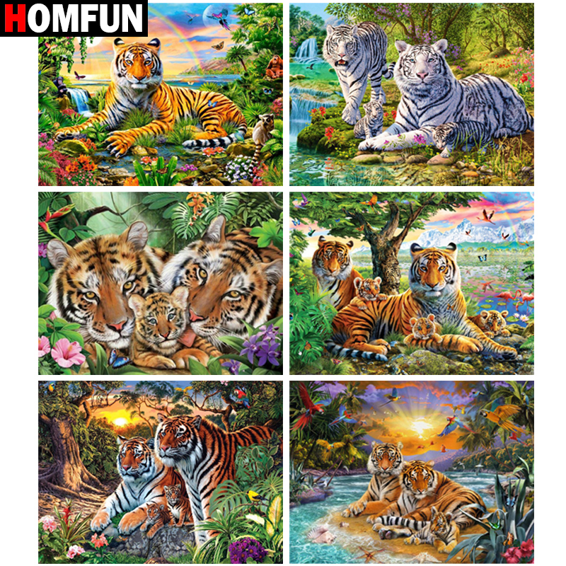 HOMFUN Diy 5d Diamond Painting "Animal tiger family" Cross Stitch Square Round Diamond Embroidery Handwork Rhinestone Art
HOMFUN Diy 5d Diamond Painting "Animal tiger family" Cross Stitch Square Round Diamond Embroidery Handwork Rhinestone Art