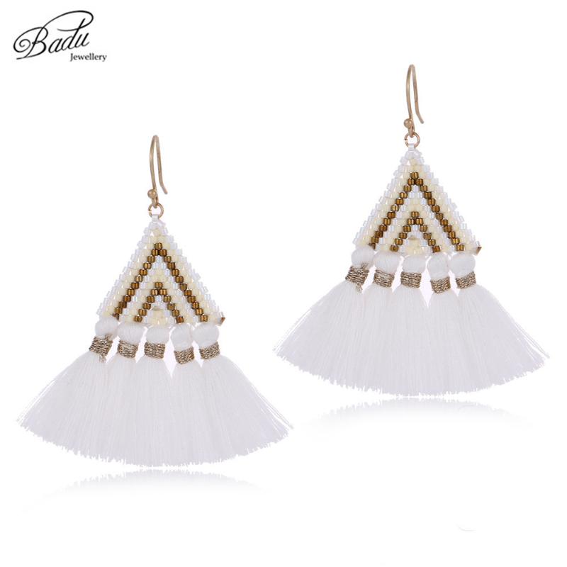 Badu Cotton Tassel Earring for Women Triangle Dangle Earrings Vintage Fashion Jewelry Gift for Girls Seed Beads Spring Summer
Badu Cotton Tassel Earring for Women Triangle Dangle Earrings Vintage Fashion Jewelry Gift for Girls Seed Beads Spring Summer