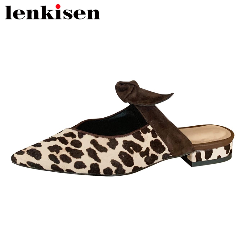 Lenkisen fashion outside slipper horse hair pointed toe low heel bowtie zebra pattern leopard print slip on shoes women L31
Lenkisen fashion outside slipper horse hair pointed toe low heel bowtie zebra pattern leopard print slip on shoes women L31