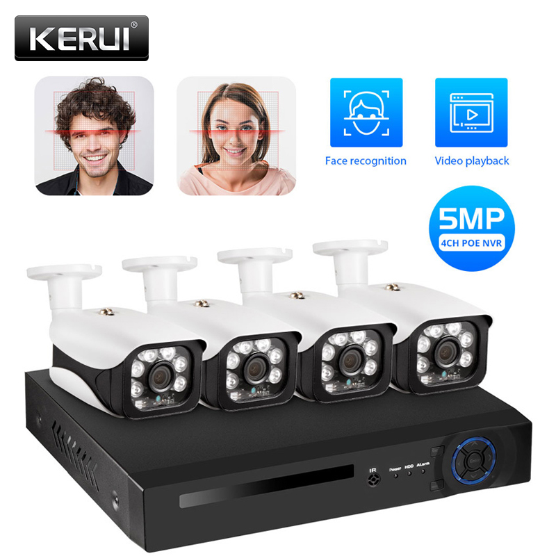 KERUI 4CH POE NVR Kit HD 5MP Home Security Face recognition IP Camera Wired CCTV Outdoor Waterpfoof WIFI Motion Alarm NVR Kit
KERUI 4CH POE NVR Kit HD 5MP Home Security Face recognition IP Camera Wired CCTV Outdoor Waterpfoof WIFI Motion Alarm NVR Kit