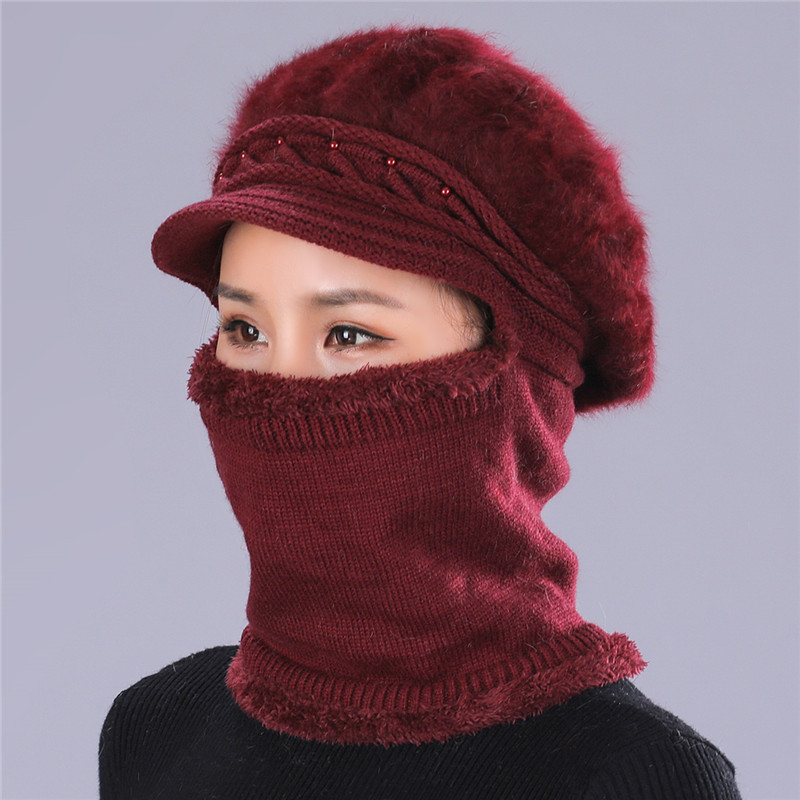 2020 Winter Women Plus Velvet Knitted Hooded Hat Scarf Set Fashion Female Crochet Beanies Caps Lady Girls Thick Warm Cap Scarves, Red
2020 Winter Women Plus Velvet Knitted Hooded Hat Scarf Set Fashion Female Crochet Beanies Caps Lady Girls Thick Warm Cap Scarves, Red