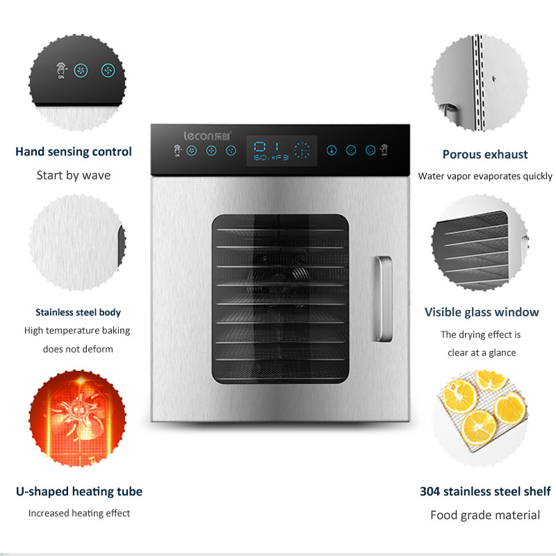12-layers dehydrator Commercial home dual-use dryer Stainless steel fruit vegetable drying machine 220V/50HZ 1000W
12-layers dehydrator Commercial home dual-use dryer Stainless steel fruit vegetable drying machine 220V/50HZ 1000W