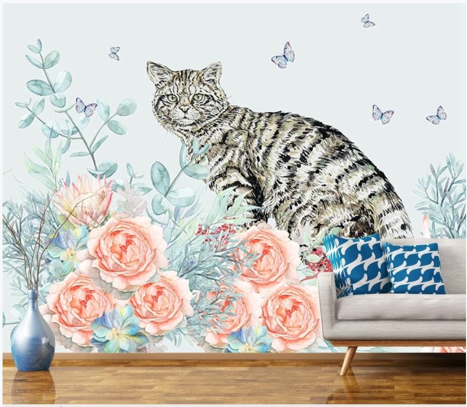 WDBH custom photo mural 3d wallpaper Simple watercolor floral cat Children's room home decor 3d wall murals wallpaper for living room, Non-woven
WDBH custom photo mural 3d wallpaper Simple watercolor floral cat Children's room home decor 3d wall murals wallpaper for living room, Non-woven