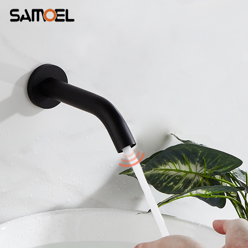 SUS304 Stainless Steel Wall Mounted Black Automatic Bathroom Sink Faucet Touchless Auto Sensor Basin Cold Water Tap S843
SUS304 Stainless Steel Wall Mounted Black Automatic Bathroom Sink Faucet Touchless Auto Sensor Basin Cold Water Tap S843