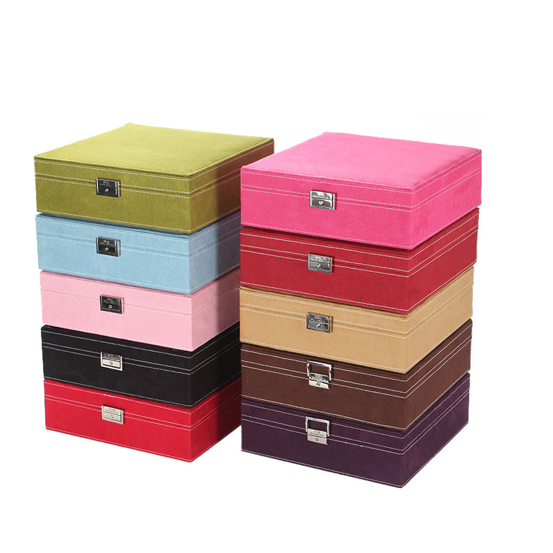 2019 Casket For Decoration Velvet Wooden Jewellery Box Display Storage Organizer Big Capacity Packaging Earrings Organizer Boxes T200808