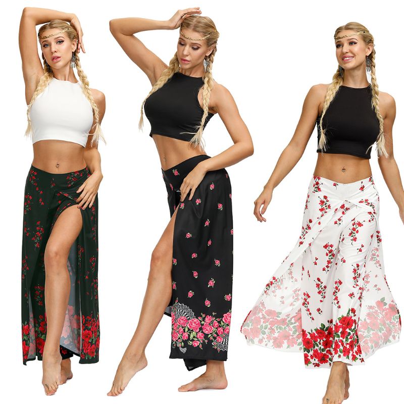 Women Floral Print Trousers Yoga Loose Baggy Boho Long Palazzo Wide Leg Beach Harem Split Casual Pants
Women Floral Print Trousers Yoga Loose Baggy Boho Long Palazzo Wide Leg Beach Harem Split Casual Pants