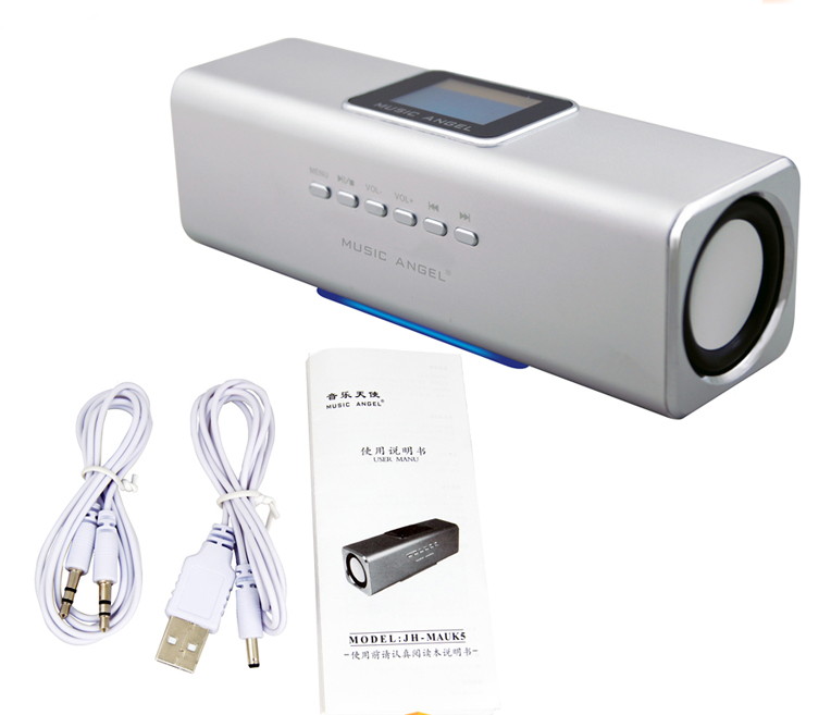 Portable Speakers Original New MUSIC ANGEL JH-MAUK5B LCD Screen Active o FM USB Portable Mini Speaker with SD/TF329I