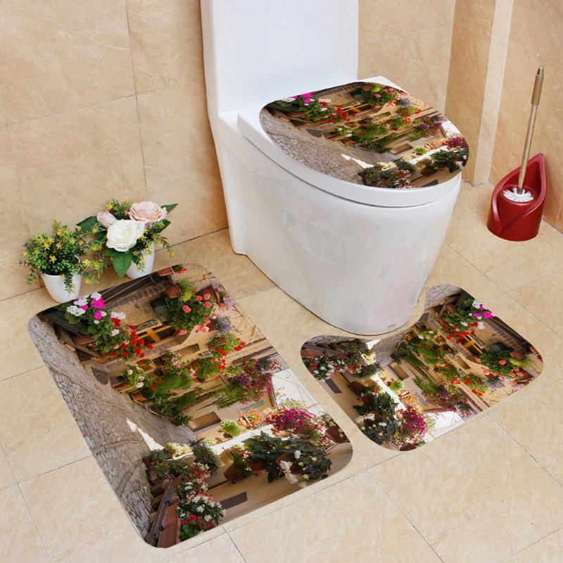 3pcs Mat Kit/curtain+mat Kit Plant Bath Waterproof Flower Garden Shower Curtain Bathroom Toilet Seat Cover Mat Rug
3pcs Mat Kit/curtain+mat Kit Plant Bath Waterproof Flower Garden Shower Curtain Bathroom Toilet Seat Cover Mat Rug