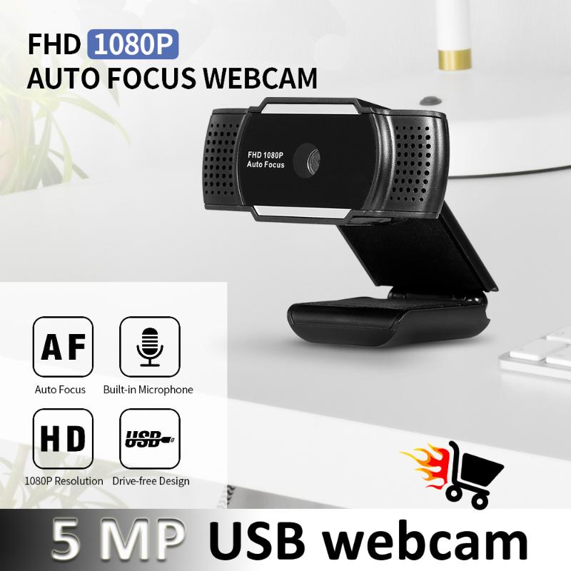 Webcam 1080P 4K USB Webcam 5MP Auto Focus Web Camera Built-in Sound-absorbing Microphone Drive-free Camera for PC Laptop
Webcam 1080P 4K USB Webcam 5MP Auto Focus Web Camera Built-in Sound-absorbing Microphone Drive-free Camera for PC Laptop
