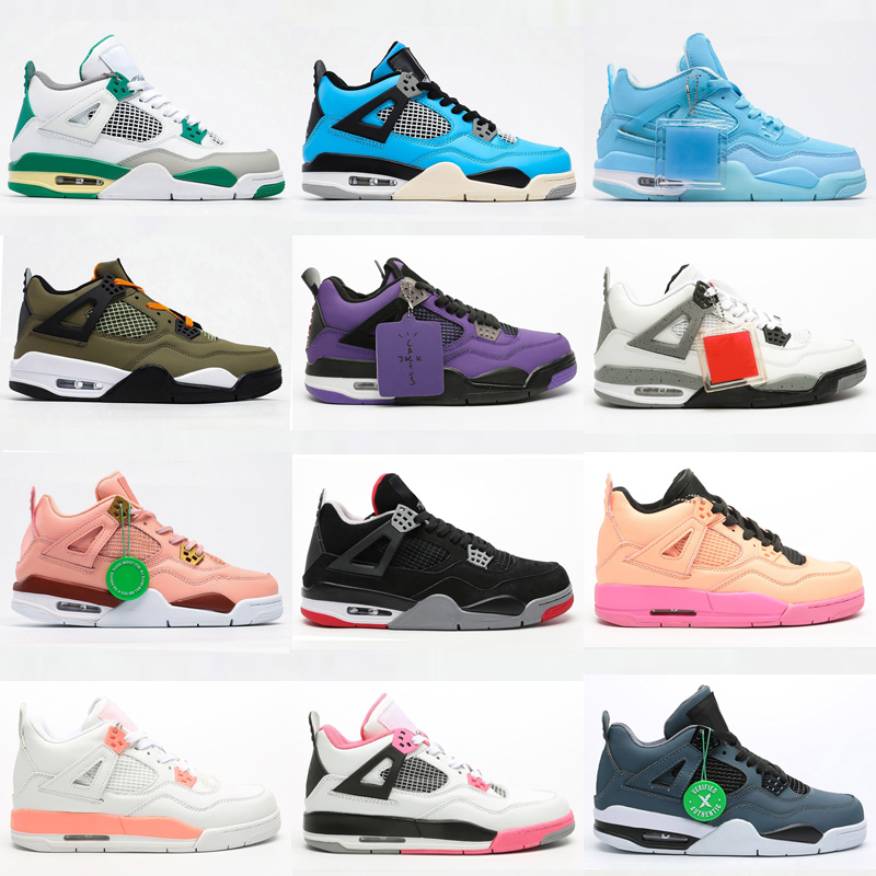 Size 36-47 Jumpman 4 Sneakers Black Cat Travis Cactus Jack What The Bred Neon Cool Grey Splatter 4s Women Mens Basketball Shoes
Size 36-47 Jumpman 4 Sneakers Black Cat Travis Cactus Jack What The Bred Neon Cool Grey Splatter 4s Women Mens Basketball Shoes