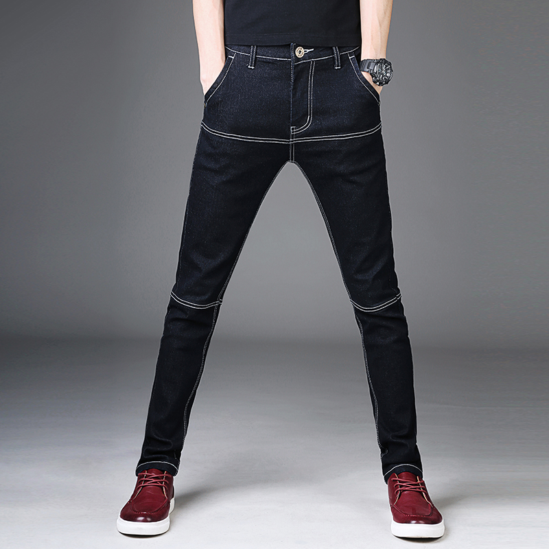 Men's Black Skinny Jeans Patchwork Slim Denim Jeans New Fashion Male Pencil Pants Elastic Skinny 
Men's Black Skinny Jeans Patchwork Slim Denim Jeans New Fashion Male Pencil Pants Elastic Skinny